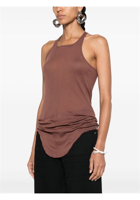 Brown seam-detail tank top Rick Owens - women RICK OWENS | RP02D3101MR93